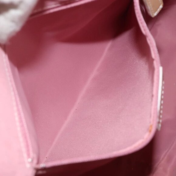 Christian Dior Trotter Canvas Shoulder Bag PVC Pink Silver Auth gh1100 - Picture 12 of 16